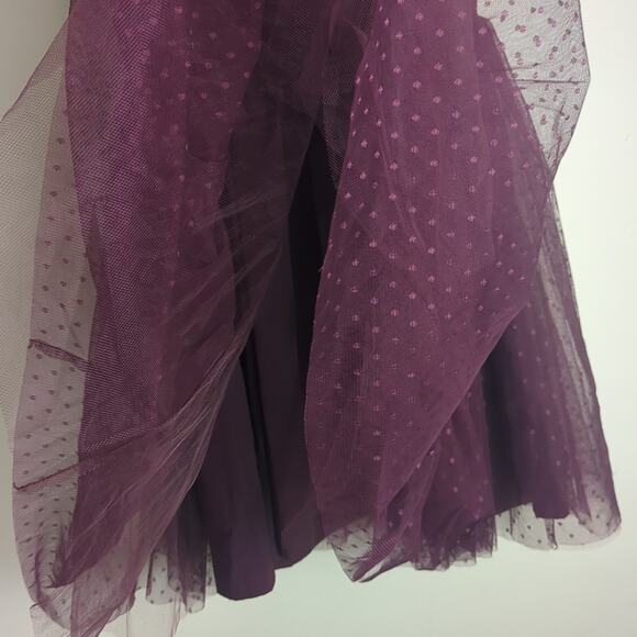 Embellished Mesh Top Full Prom Skater Dress Women's Size 8 - Picture 9 of 9